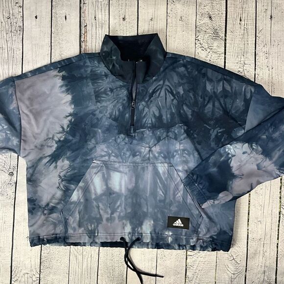 Adidas Tops - ADIDAS 1/4 Zip Crop Pullover Top